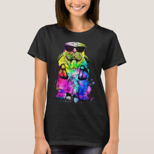 Camiseta Retro Retro Pop Shar Pei Retrato de Perro con Auri