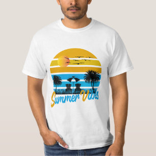 Camiseta Retro Retro Sunset Beach