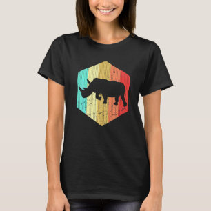 Camiseta Retro Rhino Vintage Rhino Silhouette Elephant Anim