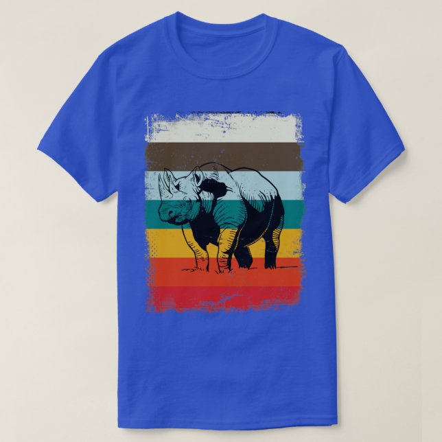 Camiseta Retro Rhinoceros Rhino (Diseño del anverso)