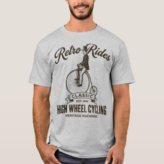 Camiseta Retro Rider – Classic High Wheel Cycling Heritage 