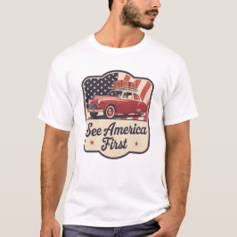 Camiseta Retro Roadtrip USA 4 de julio Patriótico