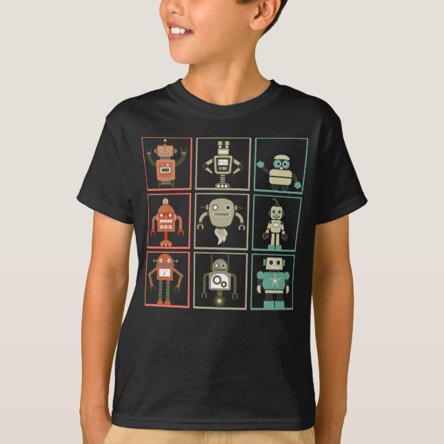 Camiseta Retro Robot Collection Funny Robotics (Anverso)