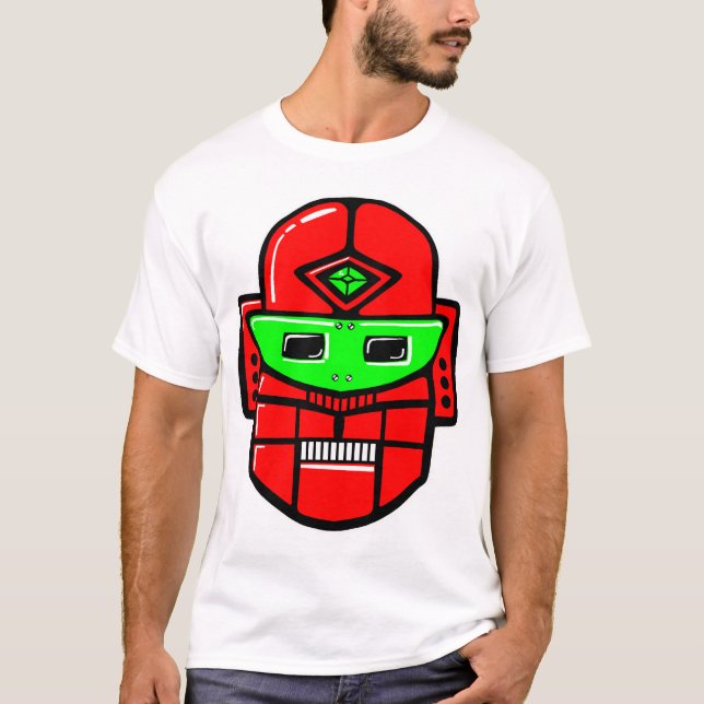 Camiseta Retro Robot Head (Anverso)