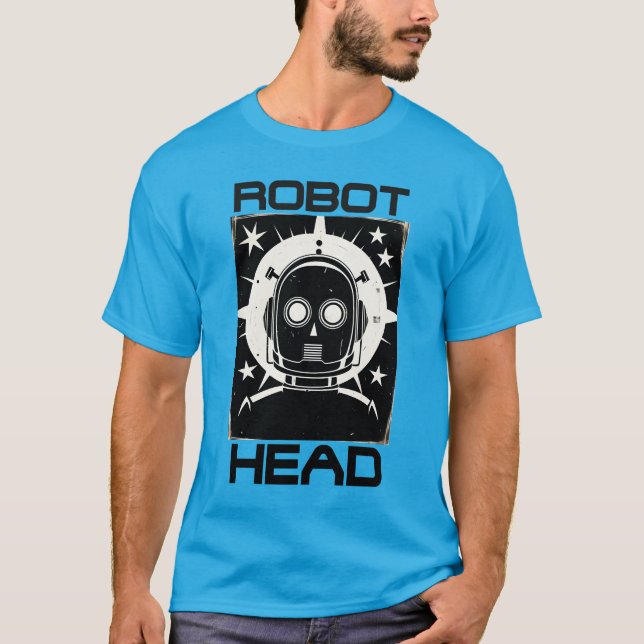 Camiseta Retro Robot Head (Anverso)