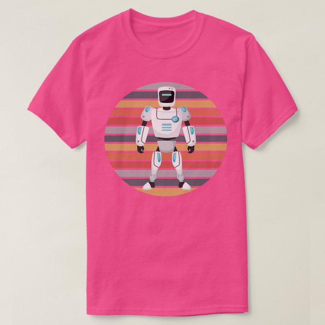 Camiseta Retro Robot Robotics Science Student Robot Enthusi (Diseño del anverso)