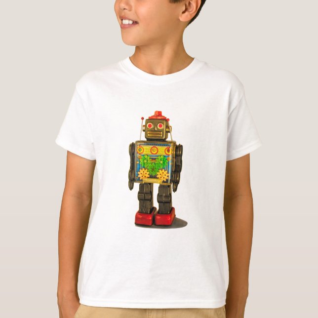 CAMISETA RETRO ROBOT T-SHIRT PARA NIÑOS (Anverso)