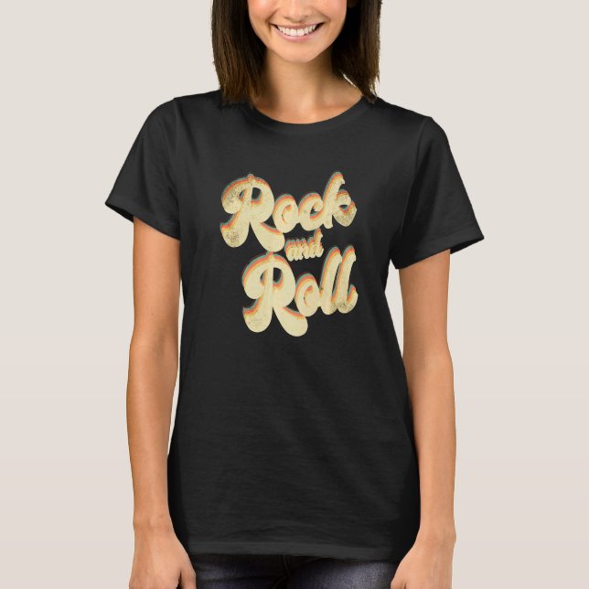 Camiseta Retro Rock and Roll   (Anverso)