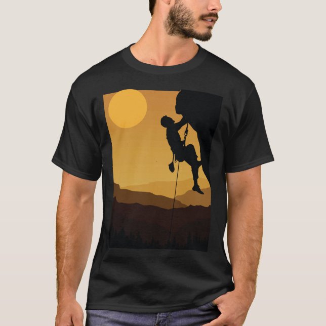 Camiseta Retro Rock Climbing Bouldering 80s Mountain Rock C (Anverso)