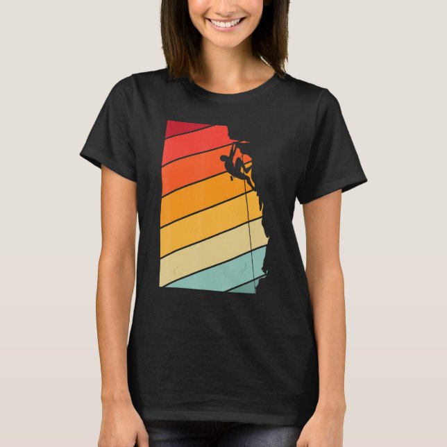 Camiseta Retro Rock Climbing -Bouldering - Adventure- Wall  (Anverso)