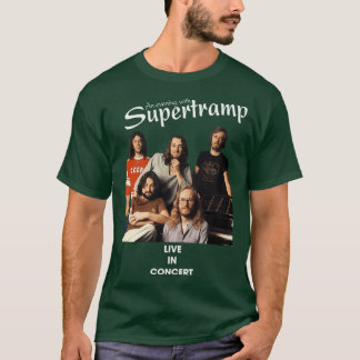 Camiseta Retro Rock Supertramp en vivo en concierto chica d