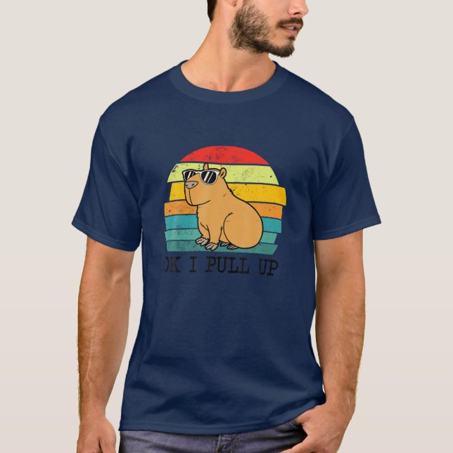 Camiseta Retro Rodent Funny Capybara Dont Be Worry Be Capy (Anverso)