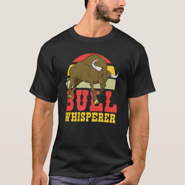 Camiseta Retro Rodeo Bull Whisperer (Anverso)