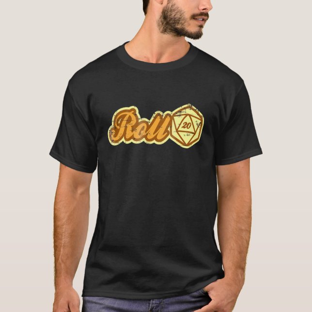 Camiseta Retro Roll 20 Rpg Gamer (Anverso)