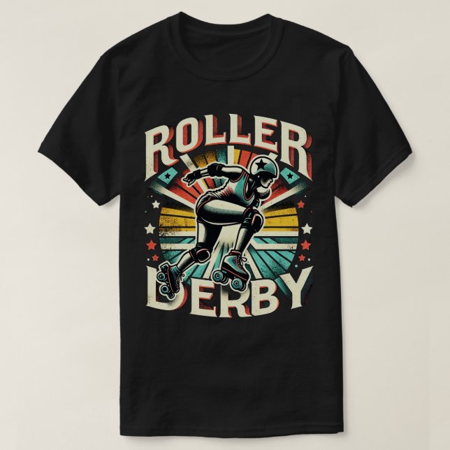 Camiseta Retro Roller Derby (Diseño del anverso)