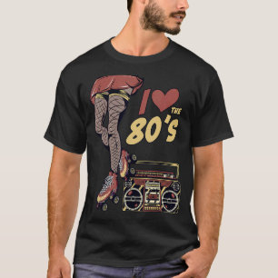 Camiseta Retro Rollerskates Chica de patinaje en disco Roll
