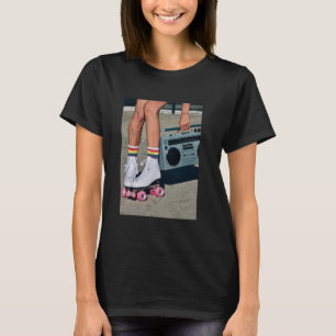 Camiseta Retro Rollerskates Funny 80's Roller Disco Skating