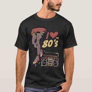 Camiseta Retro Rollerskates Funny 80'S Roller Disco Skating