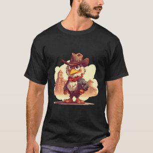 Camiseta Retro Rooster Cowboy Funny Howdy Chicken