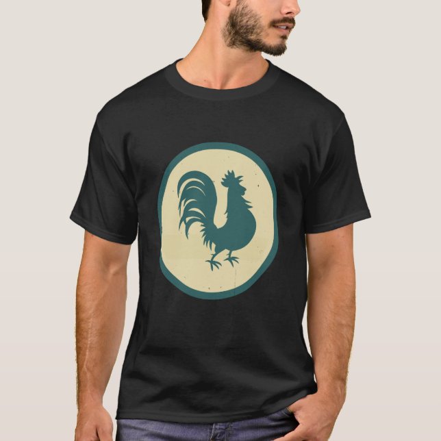 Camiseta Retro Rooster Vintage Animal (Anverso)