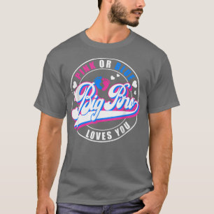 Camiseta Retro Rosa O Azul Big Bro Ama A Su Bebé Género R