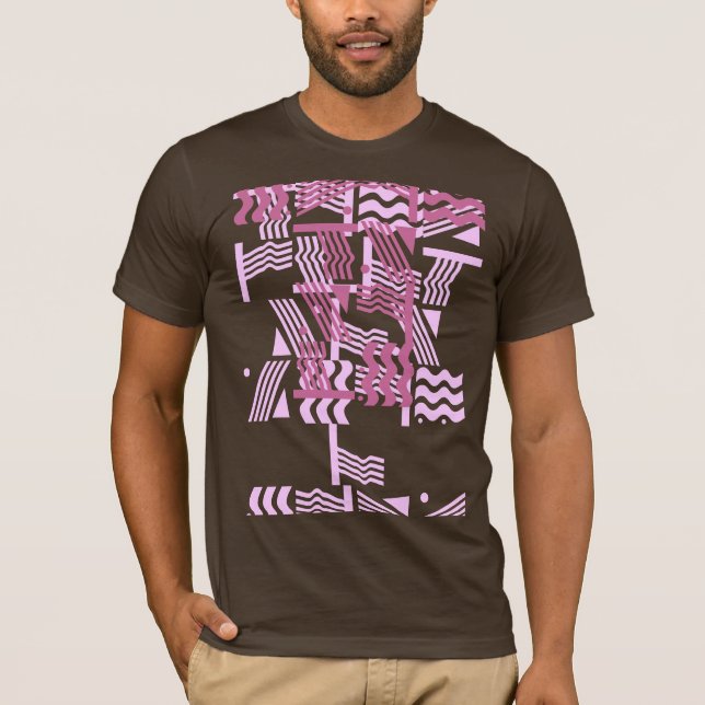 Camiseta Retro rosa y marrón (Anverso)