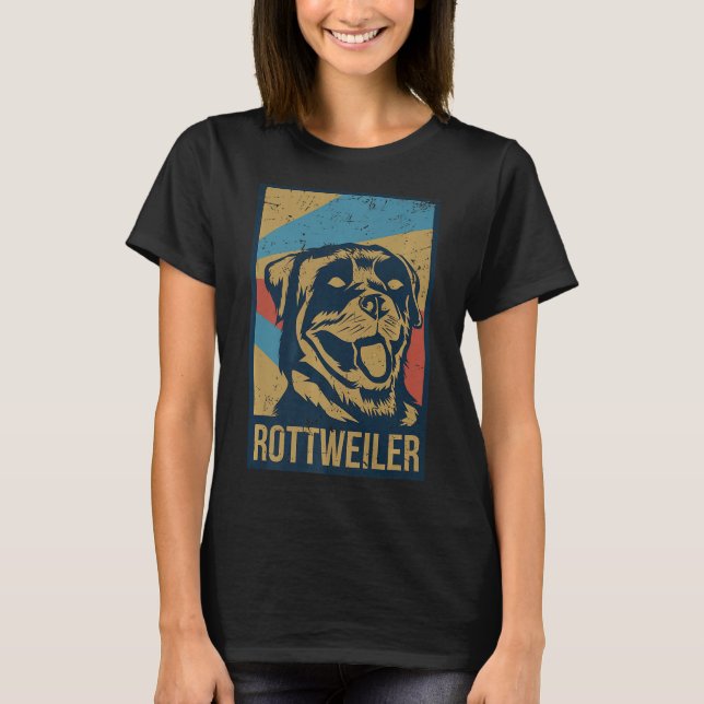Camiseta Retro Rottweiler Dog Premium (Anverso)