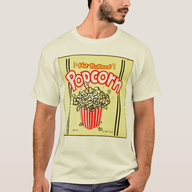 Camiseta Retro Rótulo de palomitas (Anverso)