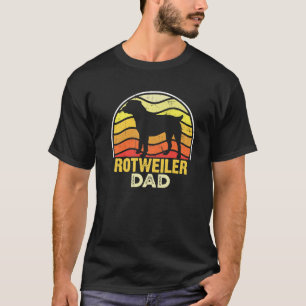 Camiseta Retro Rotweiler Dog Lover Puppy Men Dad