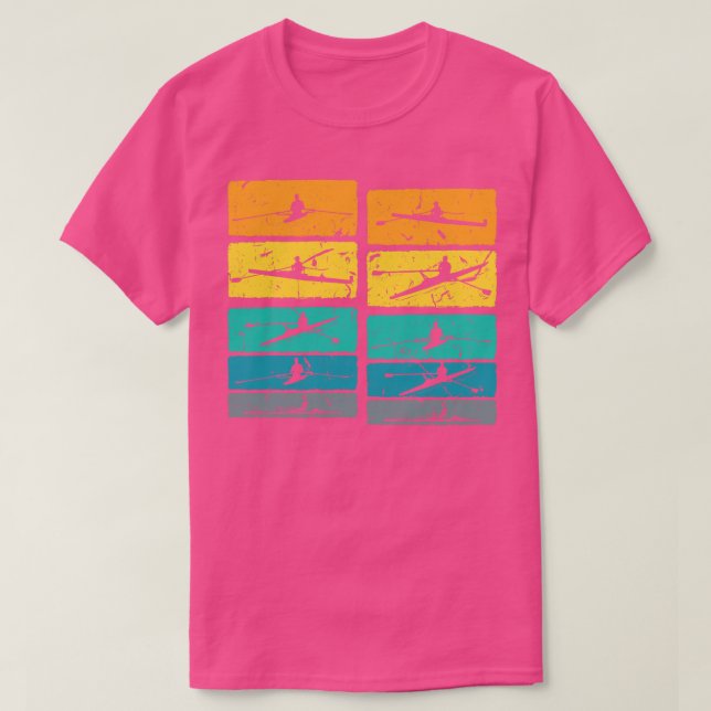 Camiseta Retro Rowing Design para Rower Coxswain (Diseño del anverso)
