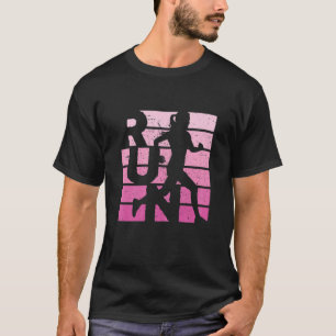 Camiseta Retro RUN Runner Jogger Marathon Vintage Para Chic