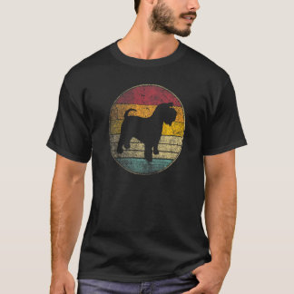 Camiseta Retro S con alteración de la vendimia de Schnauzer