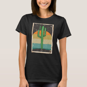 Camiseta Retro Saguaro Cactus Sunset Opuntia Cactaceae