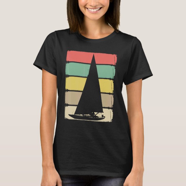 Camiseta Retro Sailboat Skipper Ship Catamaran Yacht Sail S (Anverso)
