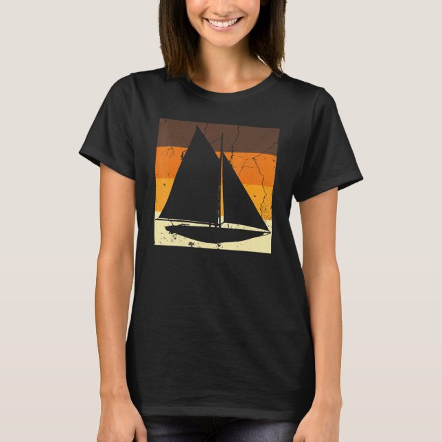 Camiseta Retro Sailboat Skipper Ship Catamaran Yacht Sail S (Anverso)