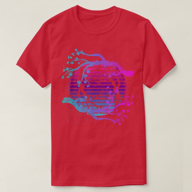 Camiseta Retro Sakura Flower Blossom 90s Vaporwave Cherry B (Diseño del anverso)