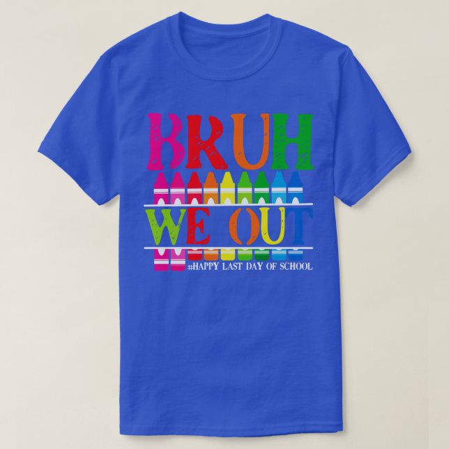 Camiseta Retro Salimos Bruh Feliz último día de clases (Diseño del anverso)