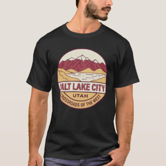Camiseta Retro Salt Lake City Utah Vintage Lago de Montaña