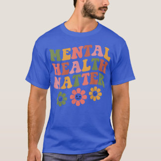 Camiseta Retro Salud Mental Materia Salud Mental Floral Aw