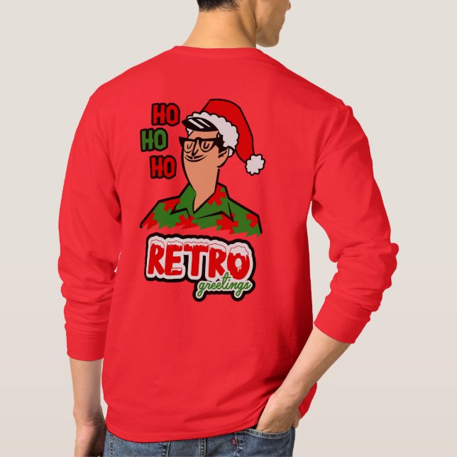 Camiseta Retro Saludos Navidades (Reverso)