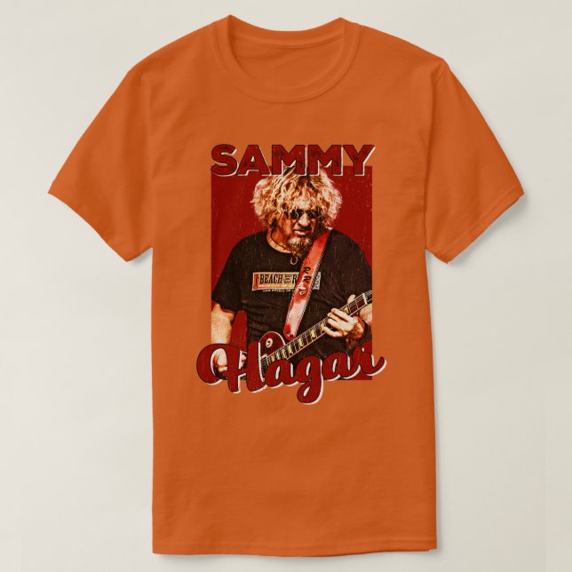Camiseta Retro Sammy Hagar Grunge TShirt (Diseño del anverso)