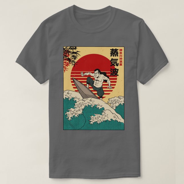Camiseta Retro Samurai Surfer (Diseño del anverso)