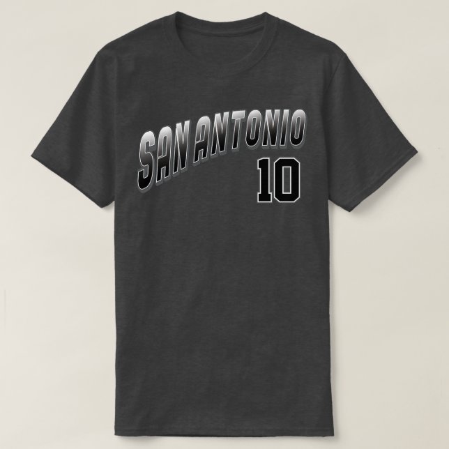 Camiseta Retro San Antonio Número 10 1 (Diseño del anverso)