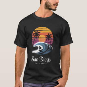 Camiseta Retro San Diego California Playa Vibraciones Veran