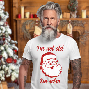 Camiseta Retro Santa Claus Navidades No soy viejo Soy retro