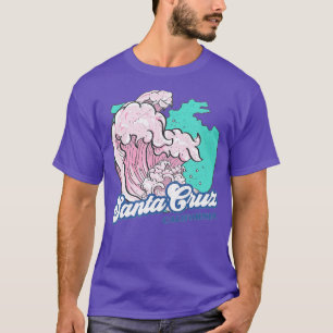 Camiseta Retro Santa Cruz California Beach Surfing