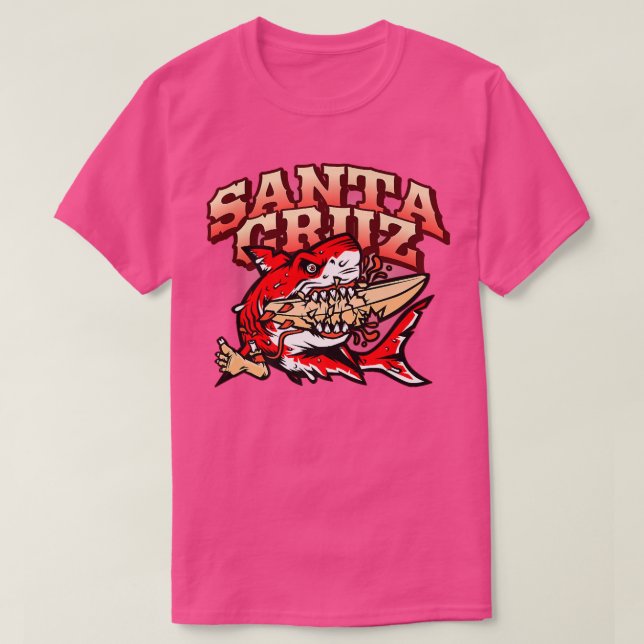 Camiseta Retro Santa Cruz California Great White Shark Vs, (Diseño del anverso)