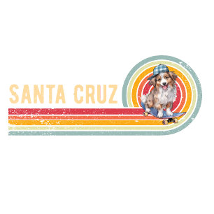 Camiseta Retro Santa Cruz Pastor Australiano Skateboarder