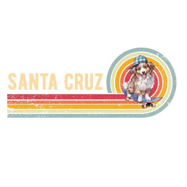 Camiseta Retro Santa Cruz Pastor Australiano Skateboarder (Subido por el creador)