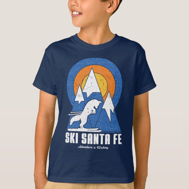 Camiseta Retro Santa Fe Ski White Fox T-Shirt (Anverso)
